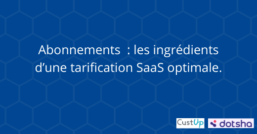 Entreprises du SaaS  : les ingrédients d’une tarification de l’abonnement optimale.
