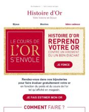 e-mailing - Marketing relationnel - Newsletter - Histoire d'Or - 03/2022