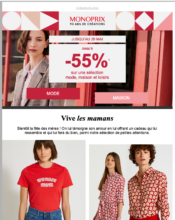 e-mailing - Marketing relationnel - Calendaire (Noël, St valentin, Vœux, …) - Monoprix - 05/2022