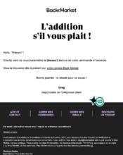 e-mailing - Transactionnels - Mise à disposition facture - Back Market - 05/2022