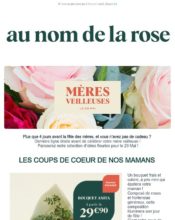 e-mailing - Marketing relationnel - Calendaire (Noël, St valentin, Vœux, …) - Au nom de la rose - 05/2022