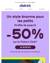 e-mailing - Claire's - 05/2022