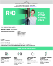 e-mailing - Transactionnels - Finalisation ouverture de compte/inscription - Service Clients - Rendez-vous - SFR - 06/2022