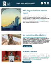 e-mailing - Marketing relationnel - Newsletter - Paris Musées - 07/2022