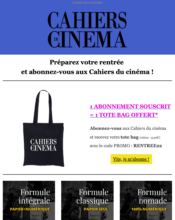 e-mailing - Marketing Acquisition - Acquisition abonnements - Cahiers du Cinéma - 08/2022