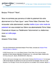 e-mailing - Transactionnels - Échec de paiement - Amazon - 09/2022