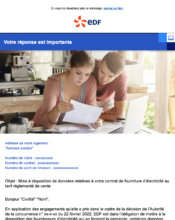 e-mailing - Marketing relationnel - Données clients / RGPD - EDF - 01/2023