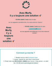 e-mailing - Marketing Acquisition - Ventes flash, soldes, demarque, promo, réduction - Murfy - 04/2023