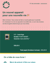 e-mailing - Transactionnels - Confirmation de commande - Confirmation de paiement - Murfy - 04/2023