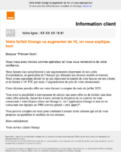 e-mailing - Service Clients - Modification tarifs abonnements - Orange - 04/2023