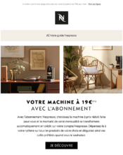 e-mailing - Marketing Acquisition - Acquisition abonnements - Nespresso - 05/2023