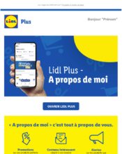 e-mailing - Marketing relationnel - Application mobile - Service Clients - Mise à jour coordonnées (téléphone, adresse, etc...) - Lidl - 05/2023