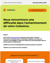 e-mailing - Transactionnels - Suivi de commande Retard livraison - La Poste - 06/2023