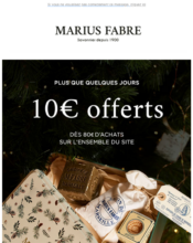 e-mailing - Marketing Acquisition - Derniers jours - Ventes flash, soldes, demarque, promo, réduction - Marius Fabre - 10/2023