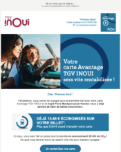 e-mailing - Marketing fidélisation - Animation / Vie du Programme de Fidélité - Points et statut - SNCF - 10/2023