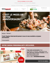 e-mailing - Marketing relationnel - Anniversaire / Fête contact - Intermarché - 11/2023