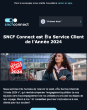 e-mailing - Marketing marque - Institutionnel - SNCF - 11/2023