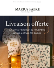 e-mailing - Marketing relationnel - Calendaire (Noël, St valentin, Vœux, …) - Marius Fabre - 11/2023