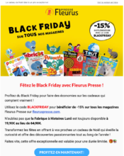 e-mailing - Marketing Acquisition - Black Friday - Fleurus Presse - 11/2023