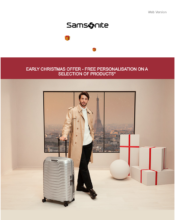 e-mailing - Marketing relationnel - Calendaire (Noël, St valentin, Vœux, …) - Samsonite - 11/2023