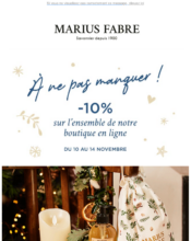 e-mailing - Marketing relationnel - Calendaire (Noël, St valentin, Vœux, …) - Marius Fabre - 11/2023