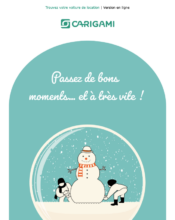 e-mailing - Marketing relationnel - Calendaire (Noël, St valentin, Vœux, …) - Remerciements - Carigami - 12/2023