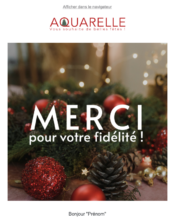 e-mailing - Marketing relationnel - Calendaire (Noël, St valentin, Vœux, …) - Marketing fidélisation - Incitation au réachat - Points et statut - Aquarelle - 12/2023