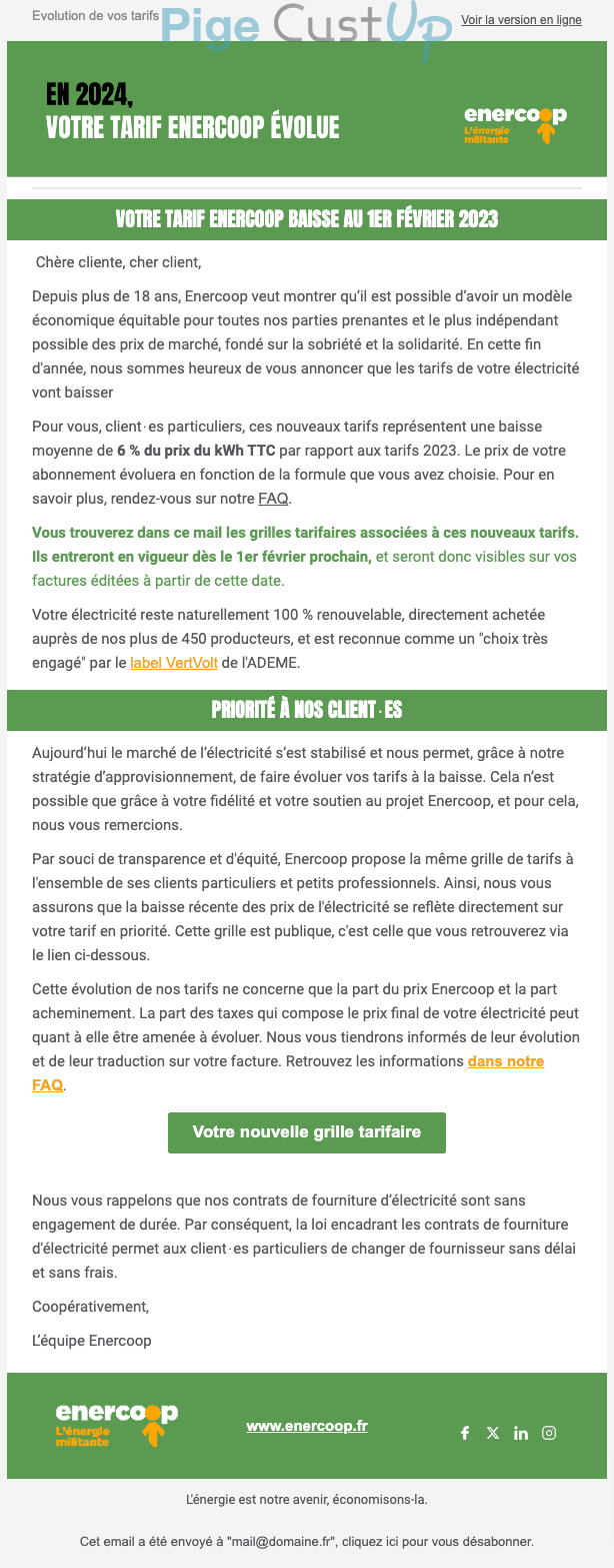 Exemple de Type de media  e-mailing - Airbnb - Enquêtes Clients - NPS / Avis clients