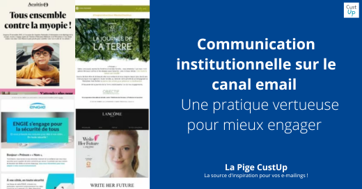 Communication institutionnelle sur le canal email : une pratique vertueuse pour mieux engager  