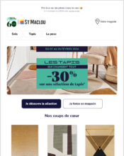 e-mailing - Marketing Acquisition - Ventes flash, soldes, demarque, promo, réduction - Saint Maclou - 02/2024