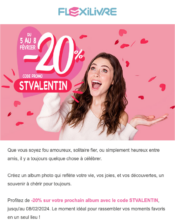 e-mailing - Marketing relationnel - Calendaire (Noël, St valentin, Vœux, …) - Flexilivre - 02/2024