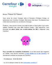 e-mailing - Energie - Octopus - B2C - Marketing relationnel - Bienvenue - Welcome - 10/2022