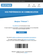 e-mailing - Marketing fidélisation - Programme de fid. / Consentement - Décathlon - 02/2024