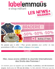 e-mailing - Distribution généraliste - Emmaüs - B2C - Marketing Acquisition - Ventes flash, soldes, demarque, promo, réduction - 11/2019