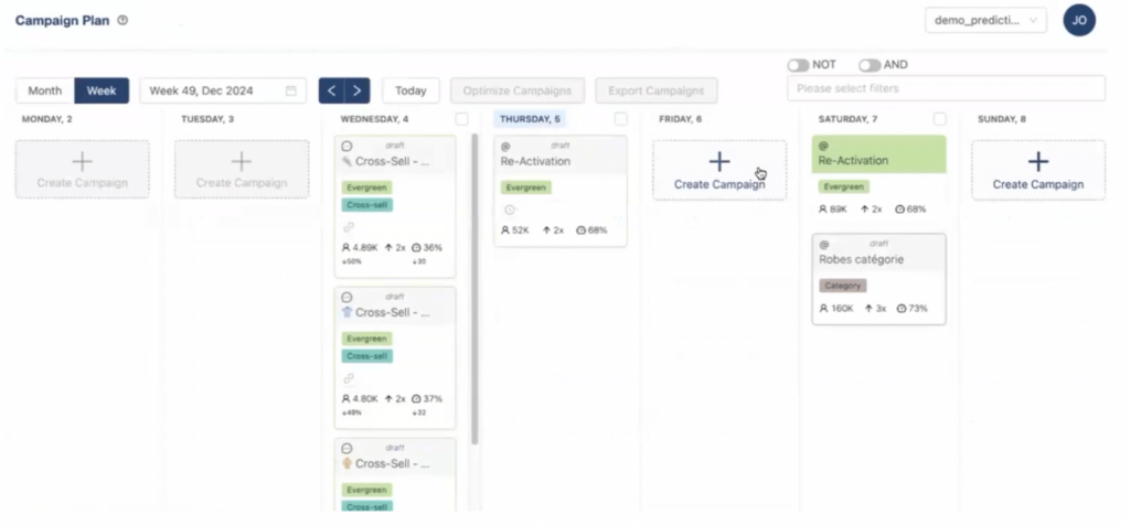 splio cdp planning de campagnes